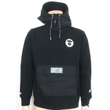AAPE by A Bathing Ape Front Pocket Hoodie Sweatshirt Black Size Large NEW
