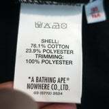 AAPE by A Bathing Ape Front Pocket Hoodie Sweatshirt Black Size Large NEW