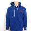 Comme des Garcons PLAY Heart Logo Zip-Up Hoodie Blue Size Large