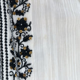 Ulla Johnson Midi Dress Vanita White Embroidered Cotton Gauze Size 2 Long Sleeve