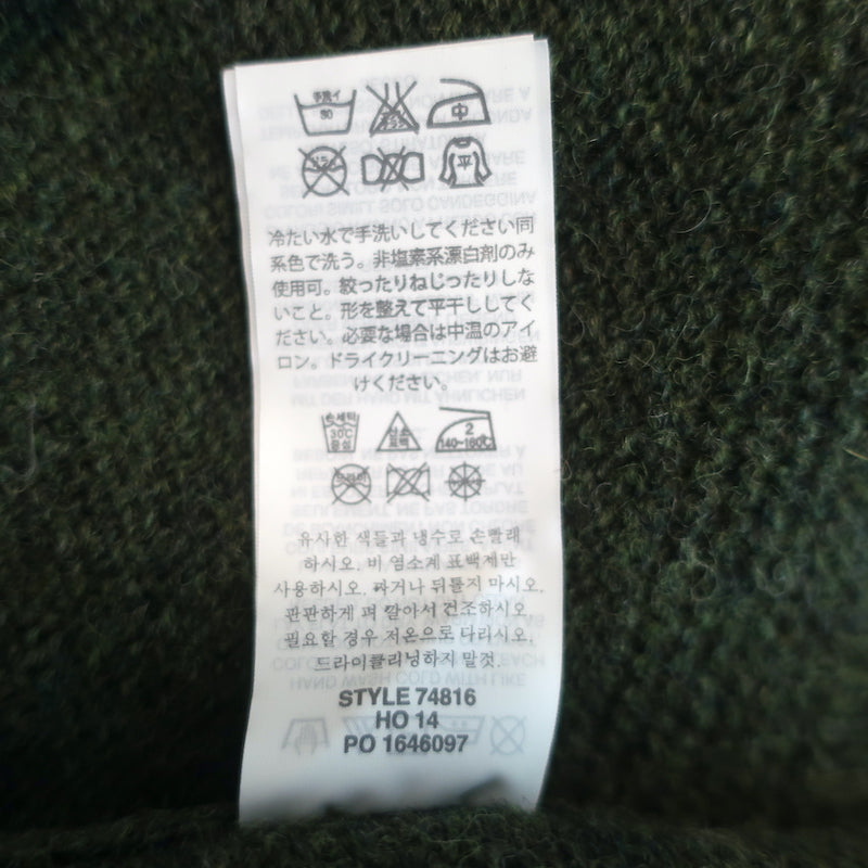 J.Crew Wallace &amp; Barnes Shetland Wool Elbow Patch Sweater Green Size Large