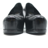 Saint Laurent Tribtoo Platform Pumps Black Grained Leather Size 36.5