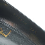 Saint Laurent Tribtoo Platform Pumps Black Grained Leather Size 36.5