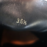 Prada Wingtip Brogue Platform Sneakers Black Spazzolato Leather Size 36.5