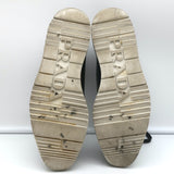 Prada Wingtip Brogue Platform Sneakers Black Spazzolato Leather Size 36.5