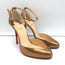 Christian Louboutin Dollyla d'Orsay Pumps Gold Metallic Patent Leather Size 37