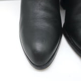 Alexander Wang Gabi Ankle Boots Black Leather Size 37 Cutout Heel Booties