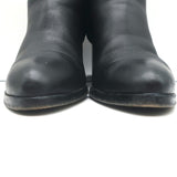 Alexander Wang Gabi Ankle Boots Black Leather Size 37 Cutout Heel Booties