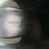 Alexander Wang Gabi Ankle Boots Black Leather Size 37 Cutout Heel Booties