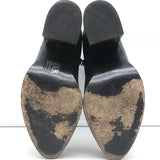 Alexander Wang Gabi Ankle Boots Black Leather Size 37 Cutout Heel Booties