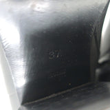 Alexander Wang Gabi Ankle Boots Black Leather Size 37 Cutout Heel Booties