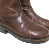 Marni Buckle Knee High Boots Brown Leather Size 37