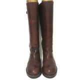 Marni Buckle Knee High Boots Brown Leather Size 37