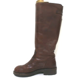 Marni Buckle Knee High Boots Brown Leather Size 37