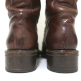 Marni Buckle Knee High Boots Brown Leather Size 37