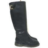 Marni Buckle Knee High Boots Black Leather Size 37