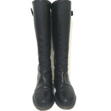 Marni Buckle Knee High Boots Black Leather Size 37