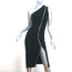 Givenchy One Shoulder Zipper-Detail Dress Black Stretch Jersey Size 36 NEW