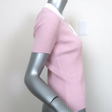 Rag & Bone Polo Shirt Pink Ribbed Knit Size Small Short Sleeve Top NEW