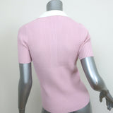 Rag & Bone Polo Shirt Pink Ribbed Knit Size Small Short Sleeve Top NEW