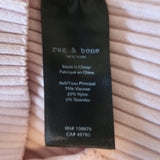 Rag & Bone Polo Shirt Pink Ribbed Knit Size Small Short Sleeve Top NEW