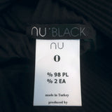 NU London Black Label Asymmetric Pleated Top Black Size 0 Cap Sleeve Blouse