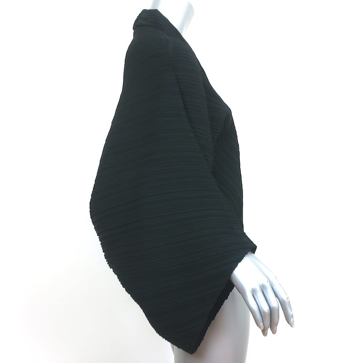 NU London Pleated Open-Front Jacket Black Size 1 NEW