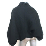 NU London Pleated Open-Front Jacket Black Size 1 NEW