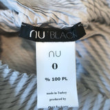 NU London Black Label Asymmetric Pleated Top Light Gray Size 0 Short Sleeve Blouse