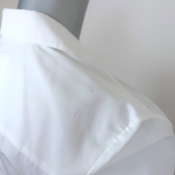 Jil Sander Belted Shirt White Cotton Poplin Size 36 Button Down Blouse