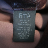 RtA Gisele Mini Biker Skirt Bordeaux Stretch Leather Size 8