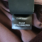 RtA Gisele Mini Biker Skirt Bordeaux Stretch Leather Size 8