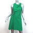 A.L.C. Asymmetric Gathered Mini Dress Jina Jade Stretch Linen Size 2 NEW