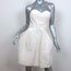 Oscar de La Renta Strapless Mini Dress Cream Silk Faille Size 4