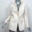 Valentino Double Collar Blazer Jacket Ivory Wool-Silk Size 42 NEW