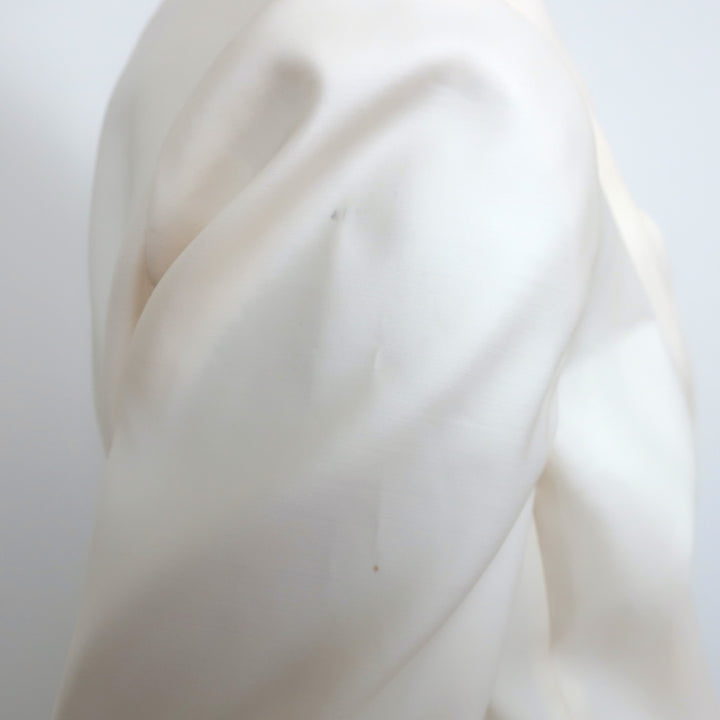 Valentino Double Collar Blazer Jacket Ivory Wool-Silk Size 42 NEW