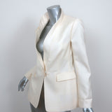 Valentino Double Collar Blazer Jacket Ivory Wool-Silk Size 42 NEW