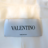 Valentino Double Collar Blazer Jacket Ivory Wool-Silk Size 42 NEW