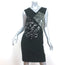 Jil Sander Pailette-Embellished Dress Black Crepe Size 38 Sleeveless Shift