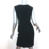 Jil Sander Pailette-Embellished Dress Black Crepe Size 38 Sleeveless Shift