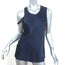 Helmut Lang Harness Shoulder Tank Top Ink Blue Satin Size Small NEW