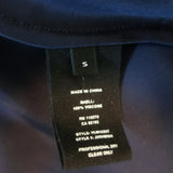 Helmut Lang Harness Shoulder Tank Top Ink Blue Satin Size Small NEW