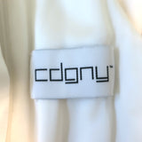 CDGNY Chainmail-Trim Mini Halter Dress White Jersey Size 6