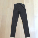 Alice + Olivia Zip Front Suede Leggings Dark Brown Size 0