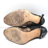 Oscar de la Renta Two Tone Sequin Ankle Boots Black/Copper Size 40