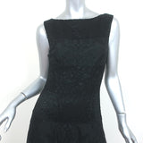 Talbot Runhof Sleeveless Lace Midi Dress Black Size 6