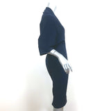 Lanvin 2011 Side-Zip Batwing Dress Navy Neoprene Size 40