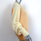 Stine Goya Colorblock Sweater Jack Sand Yellow Mohair-Blend Size Extra Large NEW