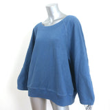 Mara Hoffman Sweatshirt Blake Blue Stretch Cotton Jersey Size Extra Large NEW