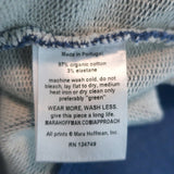 Mara Hoffman Sweatshirt Blake Blue Stretch Cotton Jersey Size Extra Large NEW